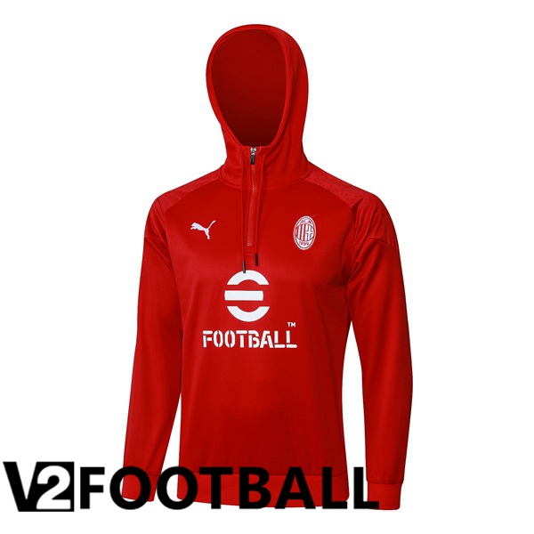 AC Milan Training Sweatshirt Hoodie Red 2024/2025