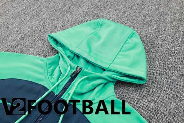 FC Barcelona Training Tracksuit Sweatshirt Hoodie Green Blue 2024/2025