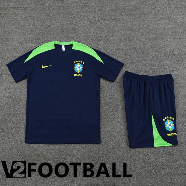 Brazil Training T Shirt + Shorts Blue Royal 2024/2025