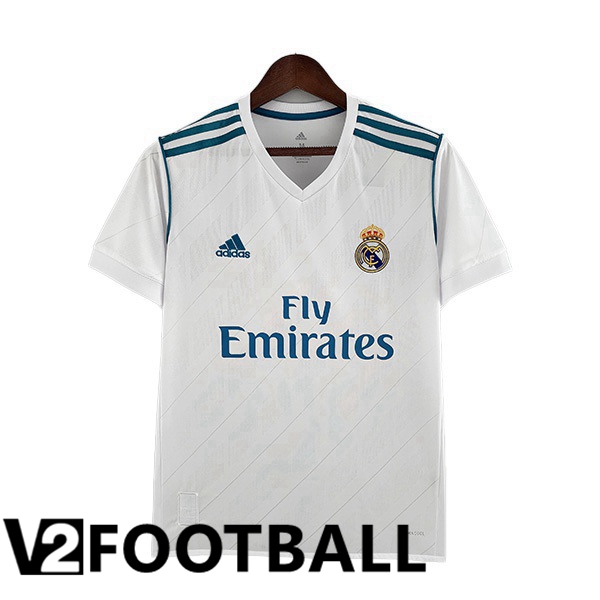 Real Madrid Retro Football Shirt Home White 2017-2018
