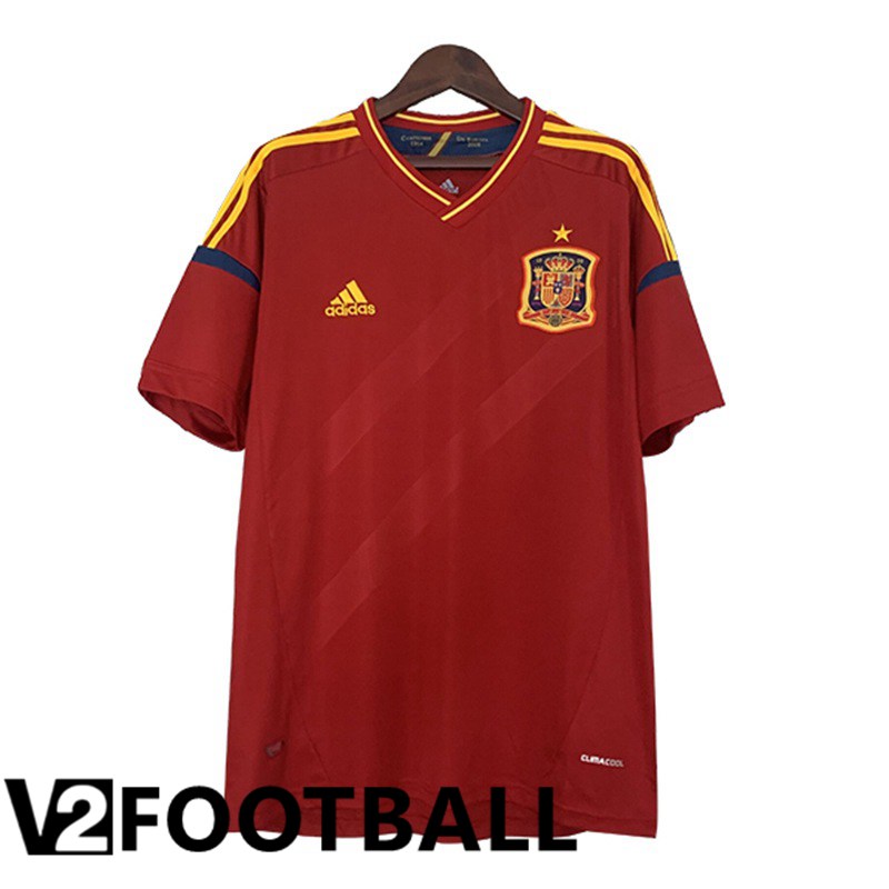 Spain Retro Soccer Shirt Home 2012