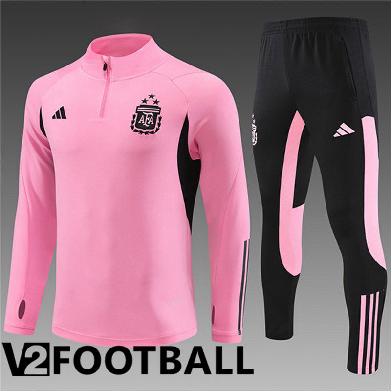 Argentina Kids Training Tracksuit Suit Pink/Black 2024/2025