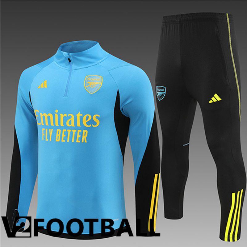 Arsenal Kids Training Tracksuit Suit Blue/Black/Green 2024/2025