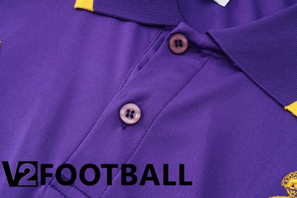 Real Madrid Soccer Polo + Pants Purple 2024/2025