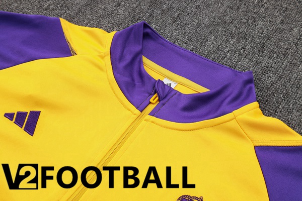 Real Madrid Training Tracksuit Suit Yellow Purple 2024/2025