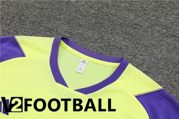 Real Madrid Training T Shirt + Shorts Yellow 2024/2025
