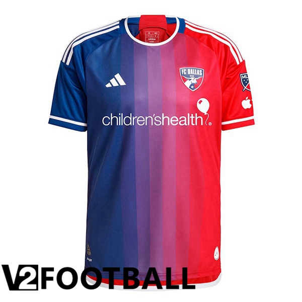 FC Dallas Soccer Shirt Home Red Blue 2024/2025