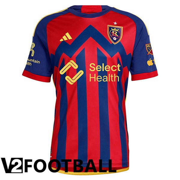 Real Salt Lake Soccer Shirt Home Red Blue 2024/2025