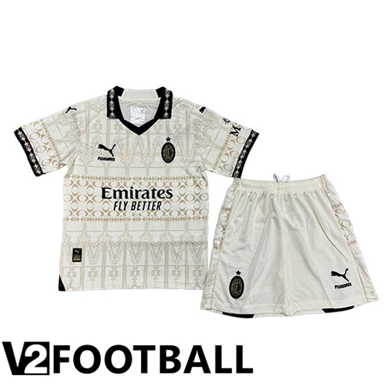 AC Milan Kids Soccer Shirt Fourth White 2023/2024