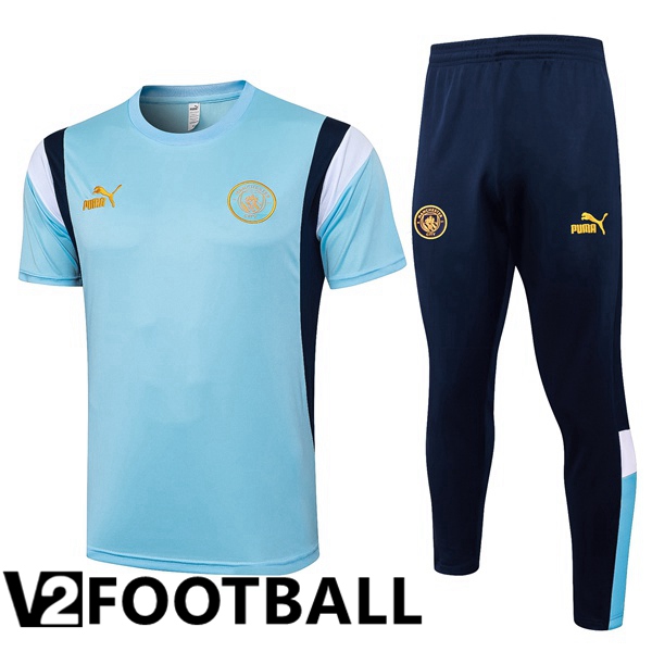 Manchester City Training T Shirt + Pants Blue 2024/2025