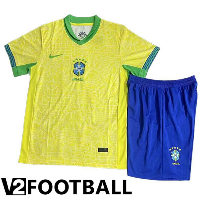 Brazil Kids Soccer Shirt Home 2024/2025