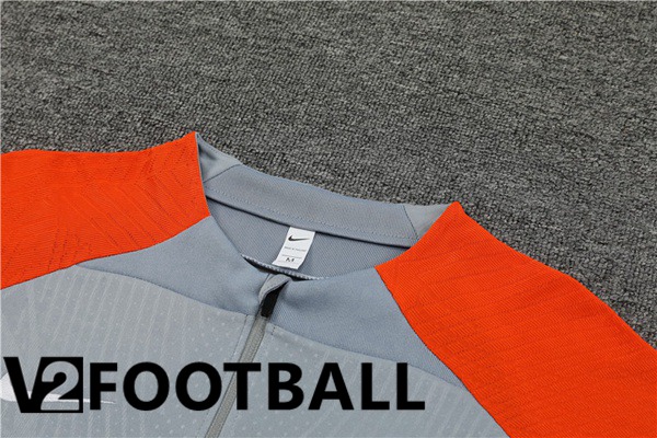 Inter Milan Training Tracksuit Suit Grey Orange 2024/2025