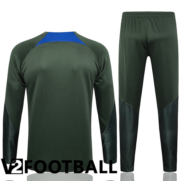 JORDAN Paris PSG Training Tracksuit Suit Green 2024/2025