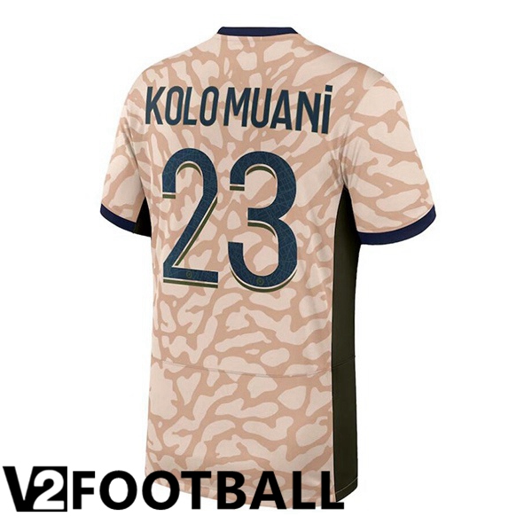 Paris PSG (Kolo Muani 23) Soccer Shirt Fourth Pink 2023/2024