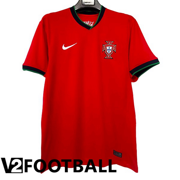 Portugal Soccer Shirt Home Red Version Fuite UEFA Euro 2024