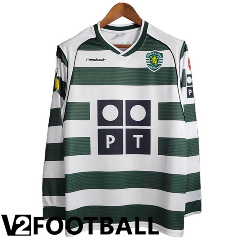 Sporting CP Retro Soccer Shirt Home Long sleeve 2001/2003
