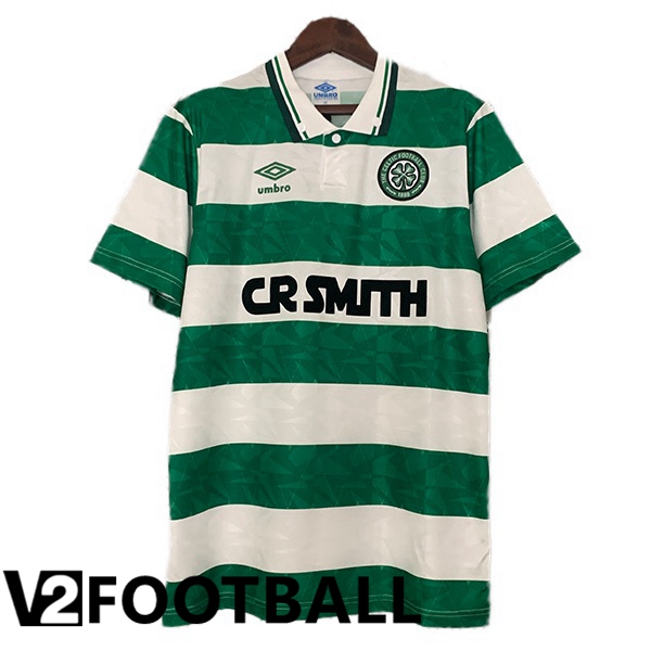 Celtic FC Retro Soccer Shirt Home Green 1989-1991