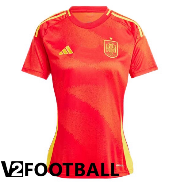 Spain Womens Home Soccer Shirt Red 2024/2025