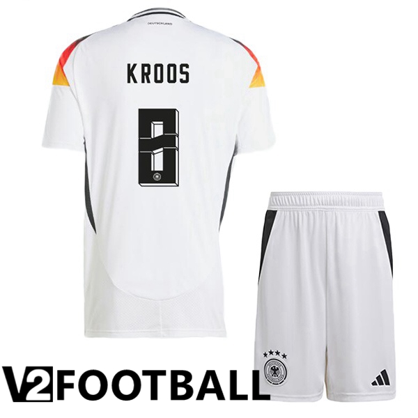 Germany (KROOS 8) Kids Home Soccer Shirt White 2024/2025