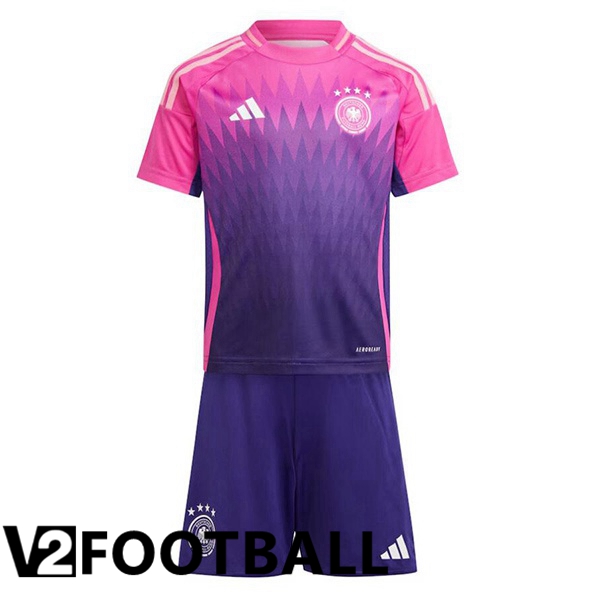 Germany Kids Away Soccer Shirt Pink Purple UEFA Euro 2024