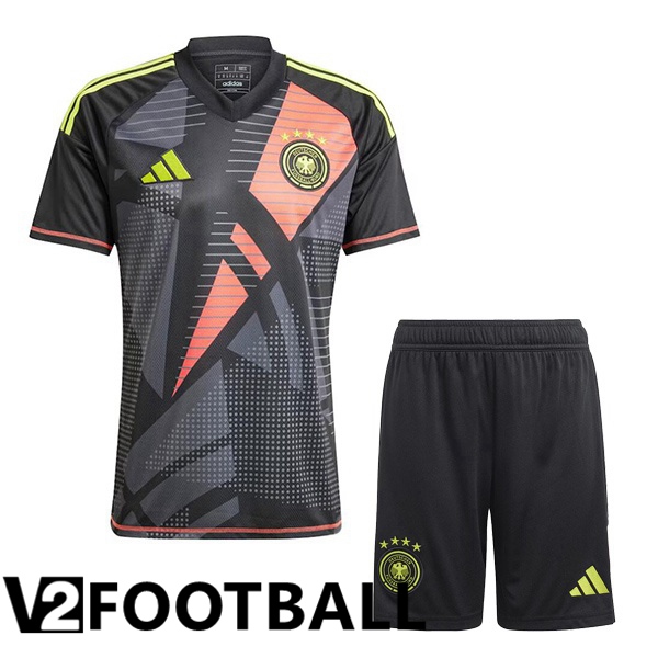 Germany Kids Soccer Shirt Goalkeeper Black UEFA Euro 2024