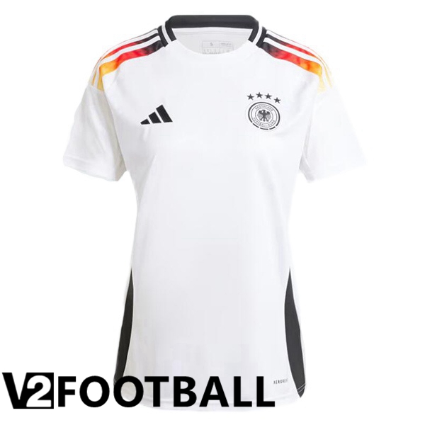Germany Womens Home Soccer Shirt White UEFA Euro 2024