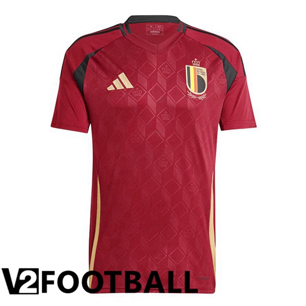 Belgium Home Soccer Shirt Red UEFA Euro 2024