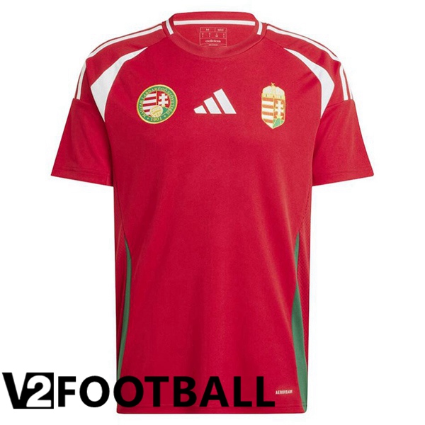 Hungary Home Soccer Shirt Red UEFA Euro 2024