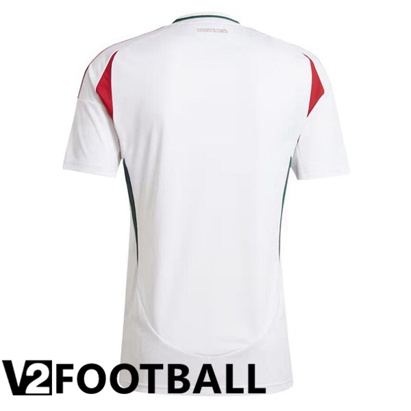 Hungary Away Soccer Shirt White UEFA Euro 2024