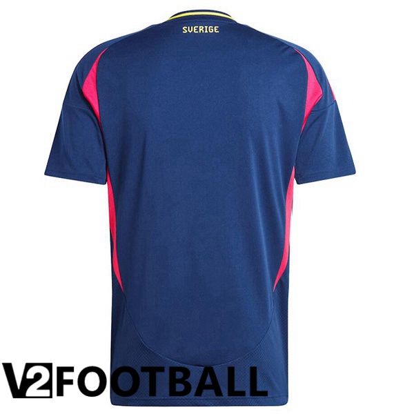 Sweden Away Soccer Shirt Blue Royal UEFA Euro 2024