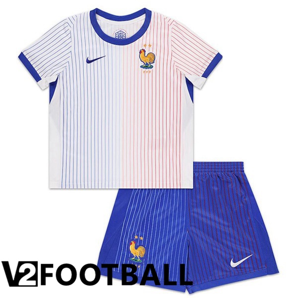 France Kids Away Soccer Shirt White 2024/2025