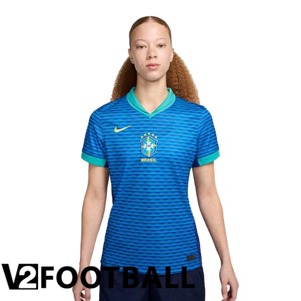 Brazil Womens Away Soccer Shirt Blue 2024/2025