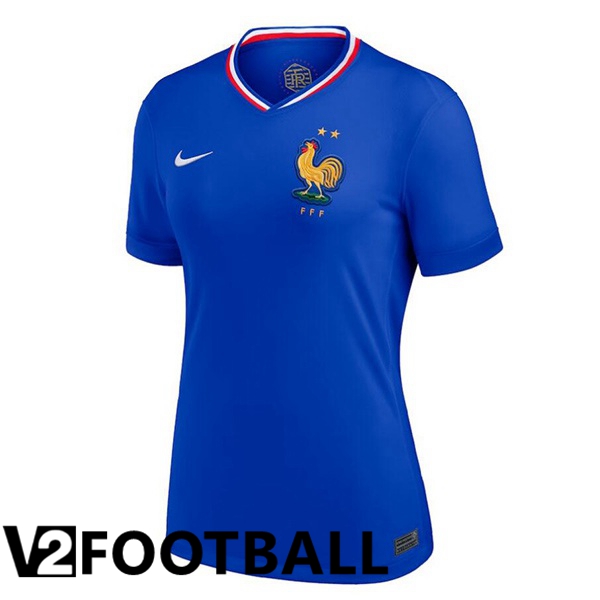 France Womens Home Soccer Shirt Blue 2024/2025