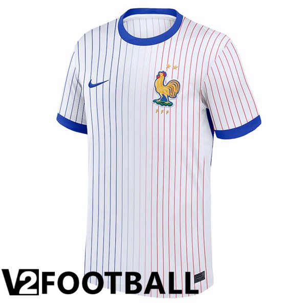 France Away Soccer Shirt White 2024/2025