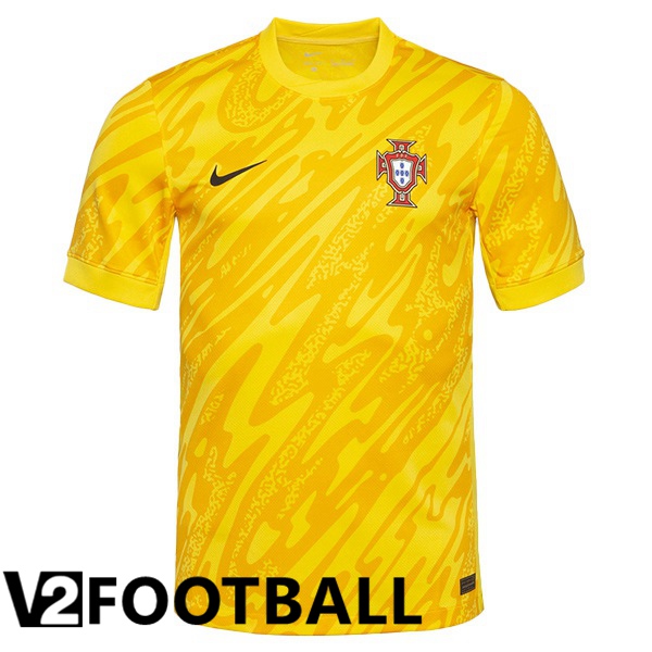 Portugal Goalkeeper Soccer Shirt Yellow 2024/2025