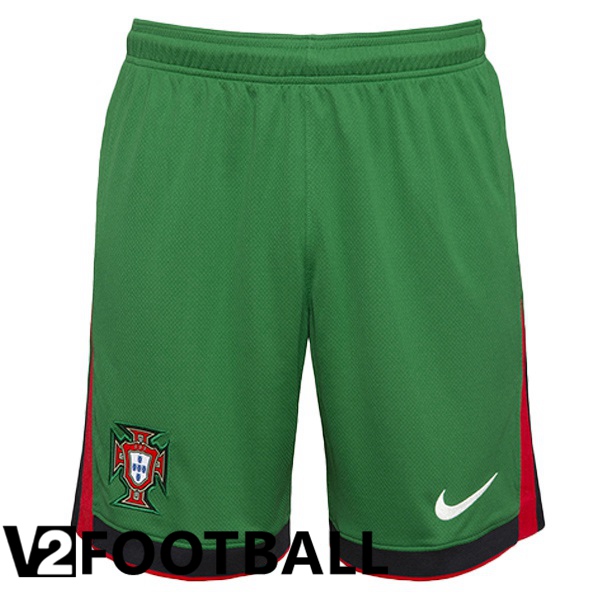 Portugal Home Soccer Shorts Green 2024/2025
