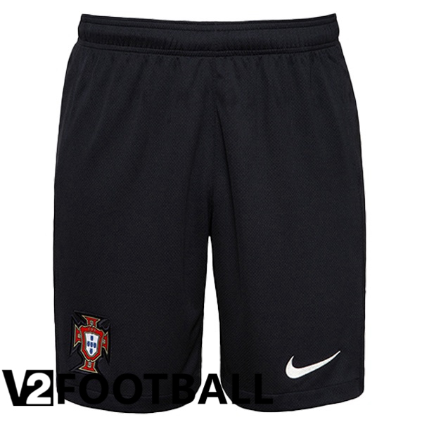 Portugal Away Soccer Shorts Black 2024/2025