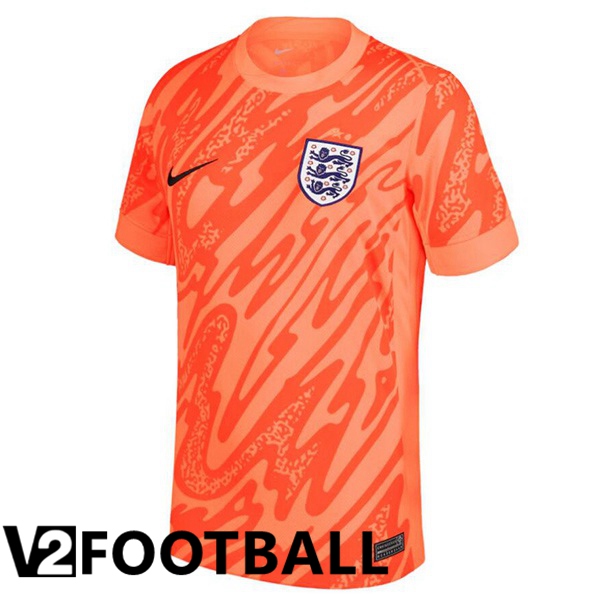 England Goalkeeper Soccer Shirt Orange UEFA Euro 2024
