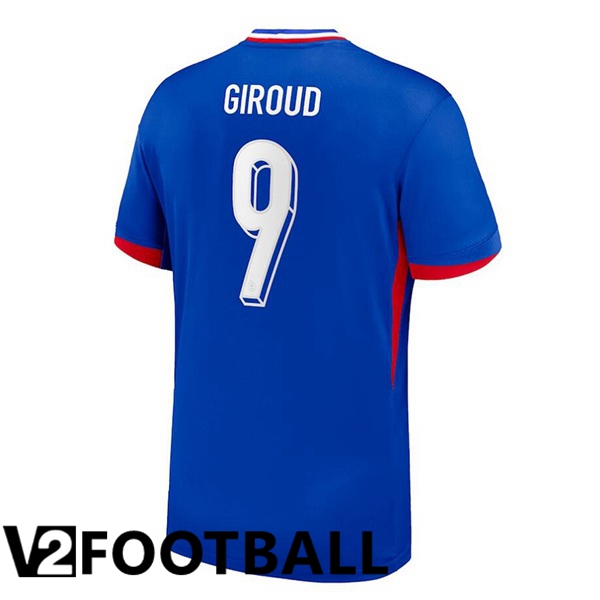 France (Giroud 9) Home Soccer Shirt Blue UEFA Euro 2024