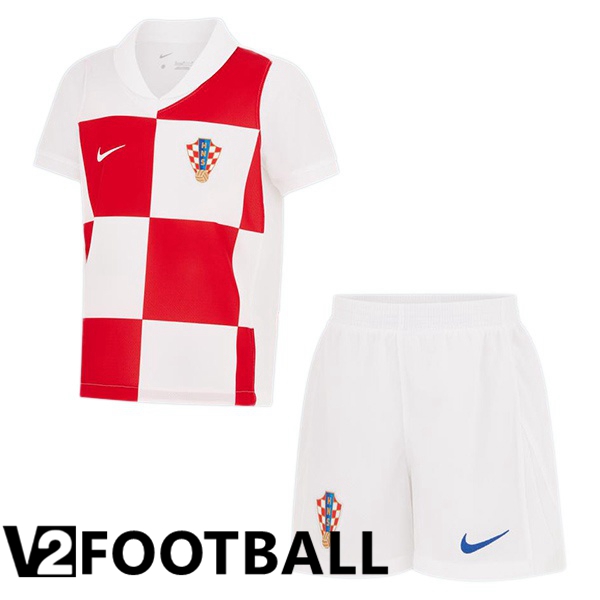 Croatia Kids Home Soccer Shirt White 2024/2025