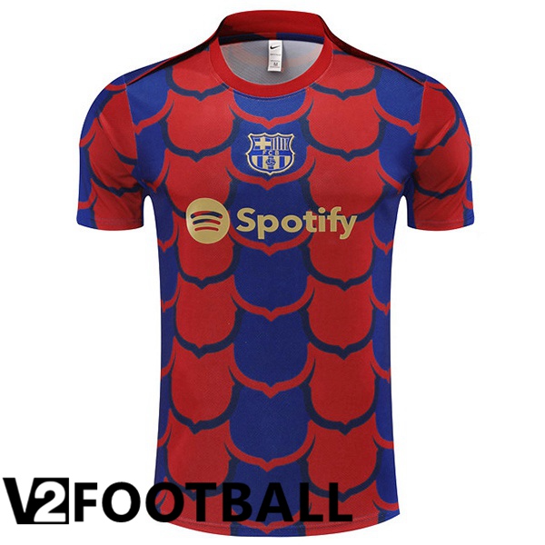 FC Barcelona Training T Shirt Red Blue 2024/2025