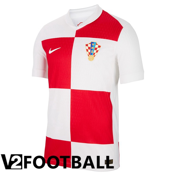 Croatia Home Soccer Shirt White 2024/2025