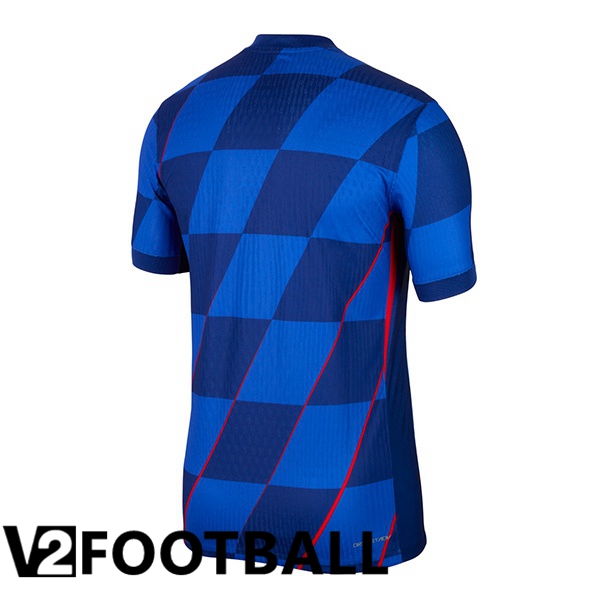 Croatia Away Soccer Shirt Blue 2024/2025
