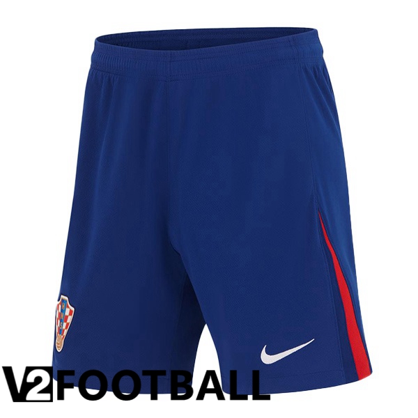 Croatia Away Soccer Shorts Blue 2024/2025