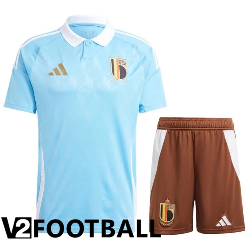 Belgium Away Soccer Shirt + Shorts Kit UEFA Euro 2024