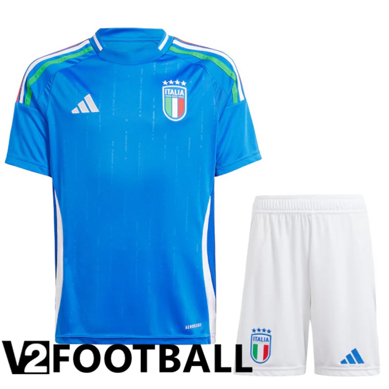Italy Home Soccer Shirt + Shorts Kit UEFA Euro 2024