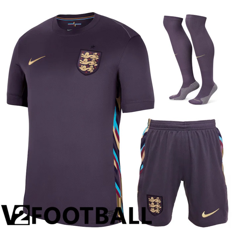 England Away Soccer Shirt (Shorts + Socks) Kit 2024/2025