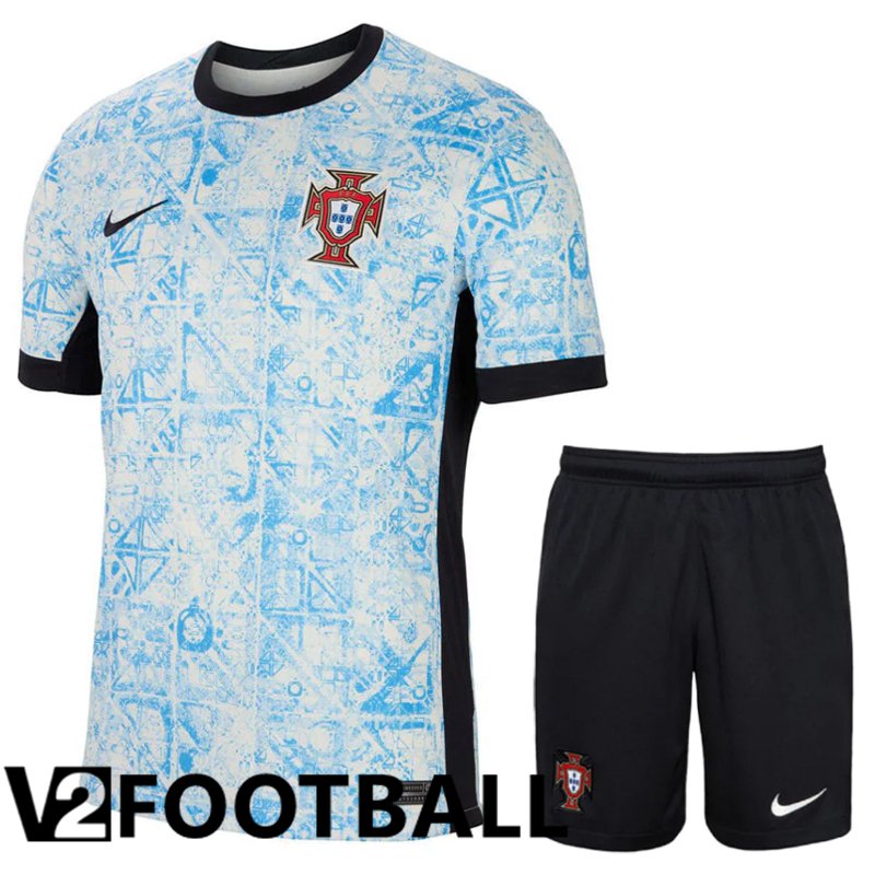 Portugal Away Soccer Shirt + Shorts Kit 2024/2025