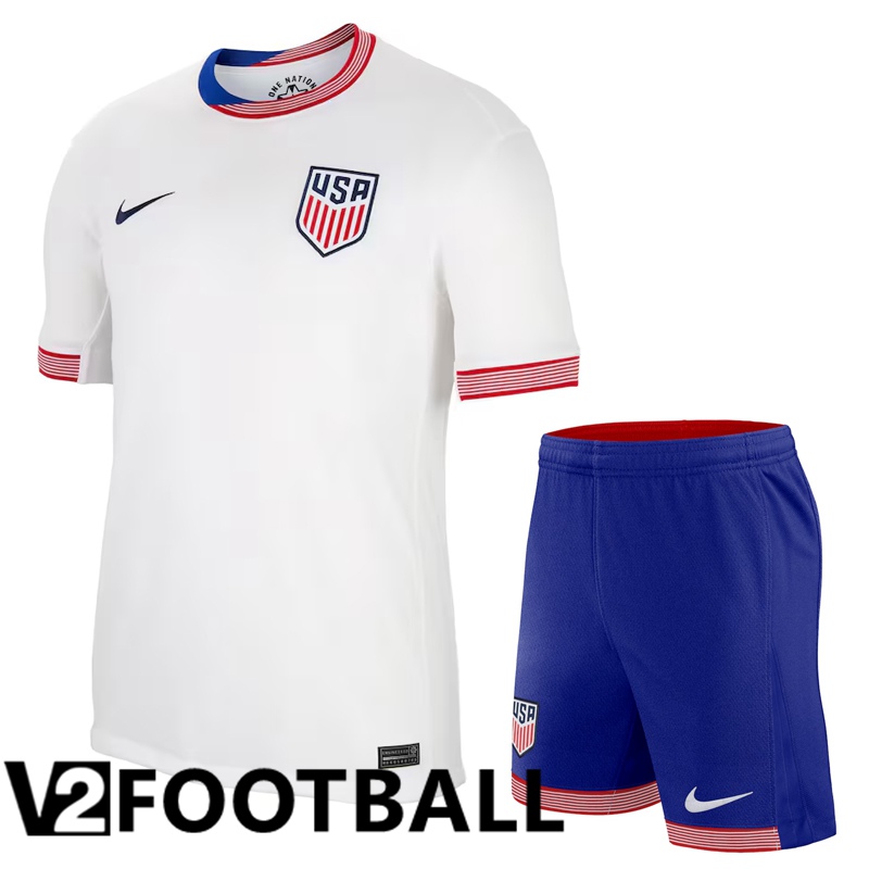 USA Home Soccer Shirt + Shorts Kit 2024/2025