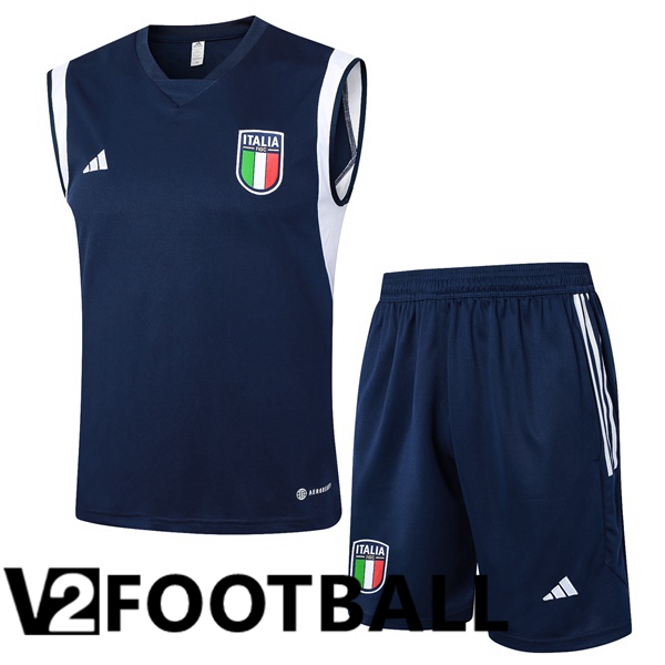 Italy Soccer Vest + Shorts Blue Royal 2024/2025